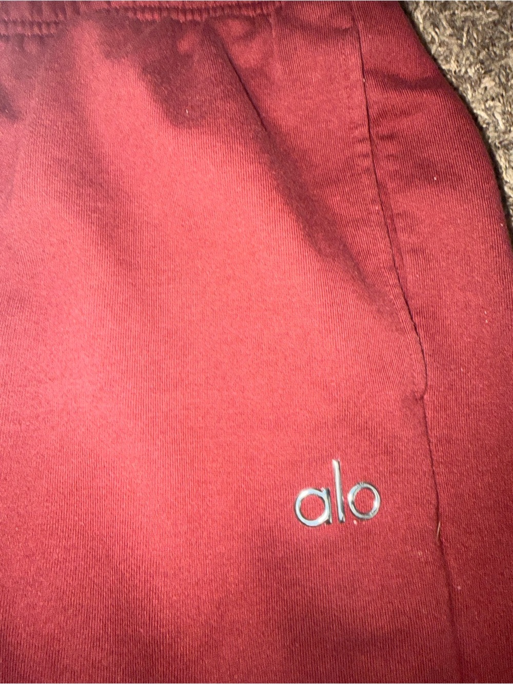 Alo Yoga Burgundy Jogger Sweatpants Womens Size Large Cozy Lounge Athleisure - Picture 3 of 6